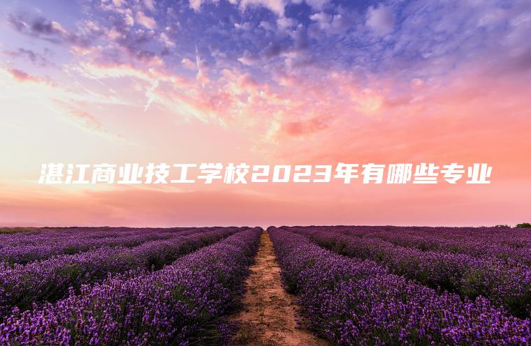 湛江商业技工学校2023年有哪些专业